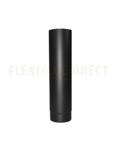 6" Black Vitreous Stove Enamel Flue Pipe 250mm Long 