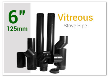 6 inch vitreous enamel stove pipe