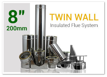 8 inch stainless steel twin wall
